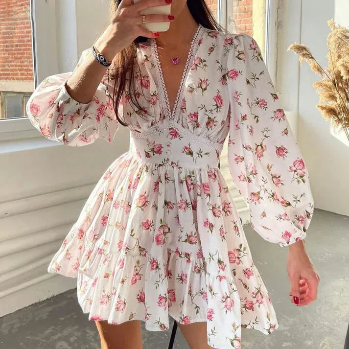Floral Print Mini Dress