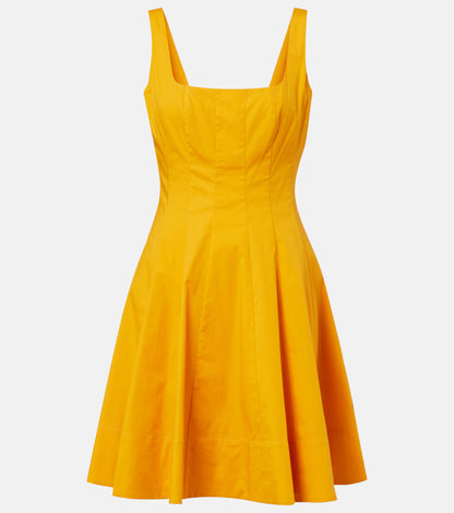 Fitted Bodice Midi Dress with Flared Skirt